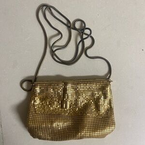 Whiting & Davis vintage Gold Crossbody Bag